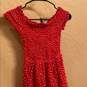 Polka Dot Off the shoulder Skater Dress